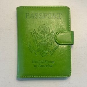 Green Passport Travel Wallet with RFID Protection